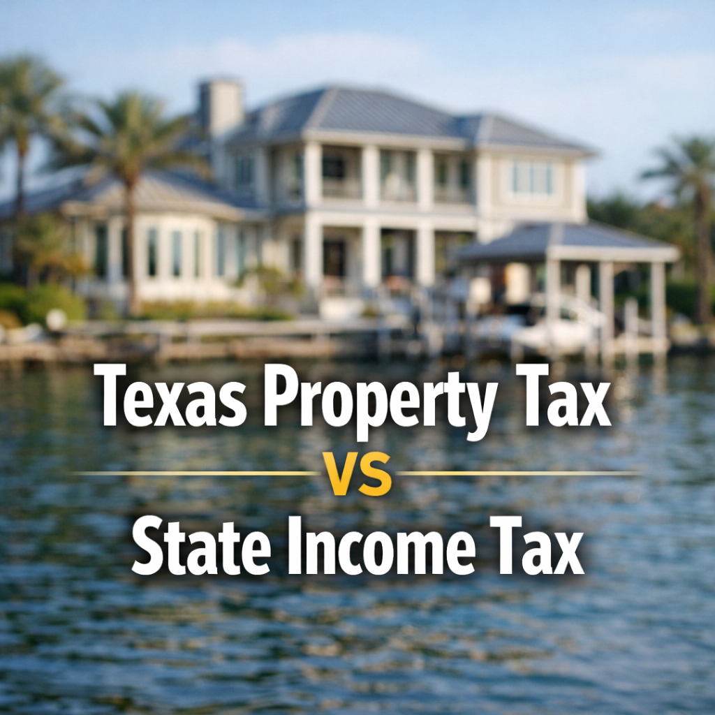 How Texas’s No State Income Tax Affects Waterfront Homeownership